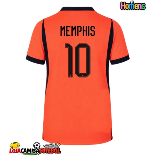 Camisa de Futebol Países Baixos Memphis Depay #10 Equipamento Principal Mundo 2026 Manga Curta